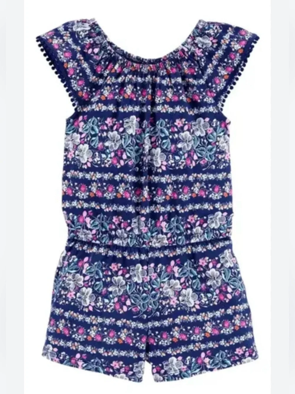 OshKosh B'gosh Navy Floral Girls Romper